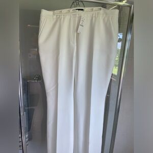 Classic white dress pants-lined